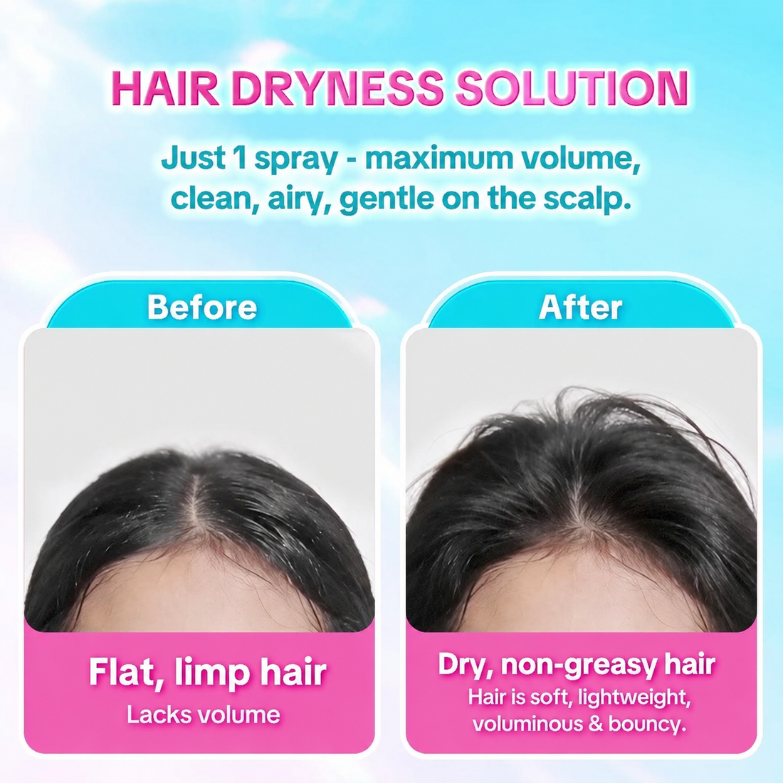 KOAi 150ml Dry Shampoo Spray | Oil Control Without Washing | Adds Volume | No White Residue